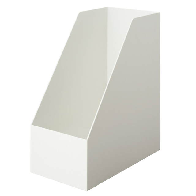 ポリプロピレンスタンドファイルボックス・ワイド・A4用・ホワイトグレー　約幅15×奥行27.6×高さ31.8ｃｍ