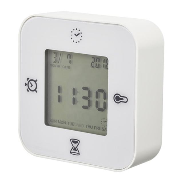 KLOCKIS クロッキス 時計/温度計/アラーム/タイマー, ホワイト