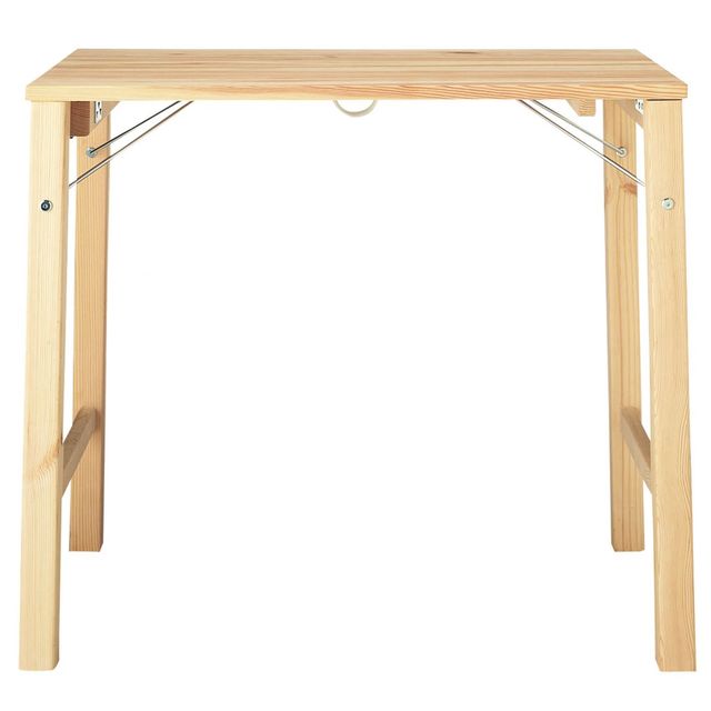 パイン材テーブル 折りたたみ式（ 幅80×奥行50×高さ70cm）