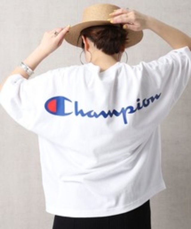 【WEB限定】Champion×FREAK'S STORE/チャンピオン 別注ウルトラビッグ バックプリントロゴTシャツ