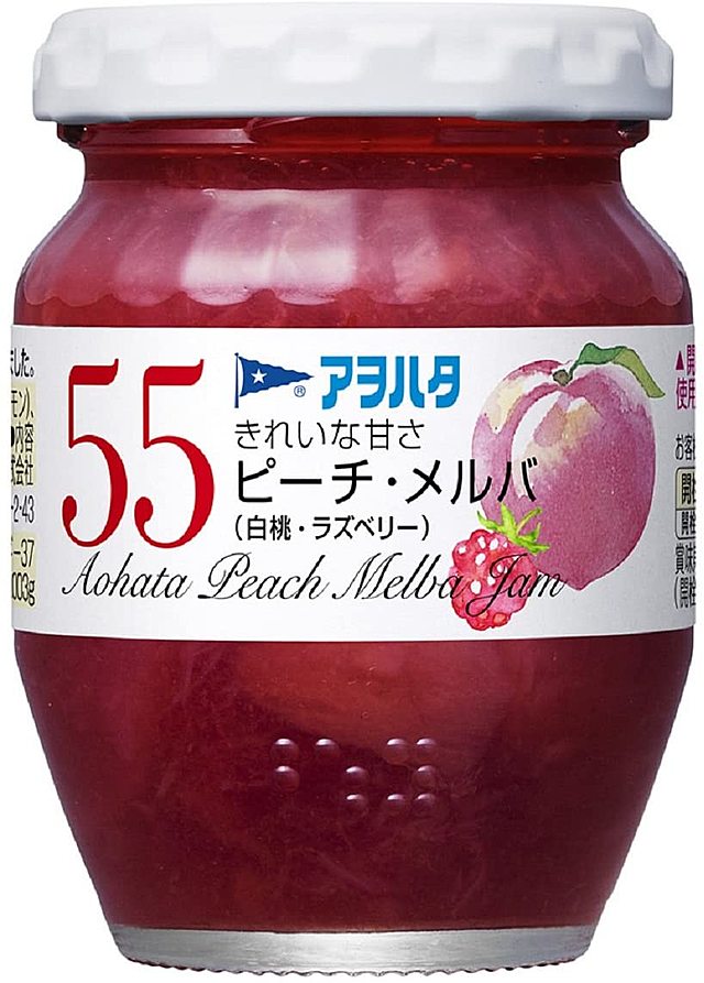 アヲハタ 55 ピーチ・メルバ(白桃・ラズベリー) 150g×2個