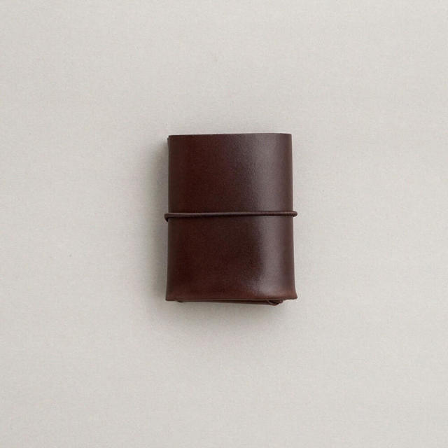 SEAMLESS "CLASSIC LEATHER" COMPACT WALLET ( D.BROWN )