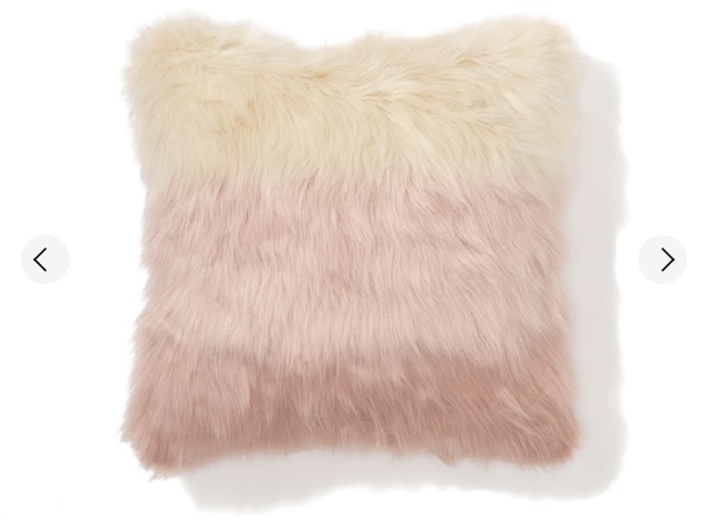 ファー クッションカバー 450×450 ピンク