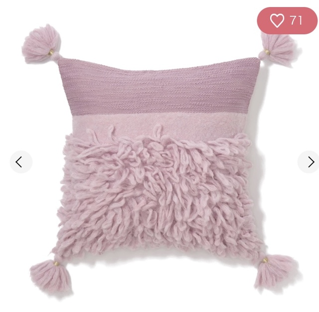 モヘアソリッド クッションカバー 450×450 ライトパープル