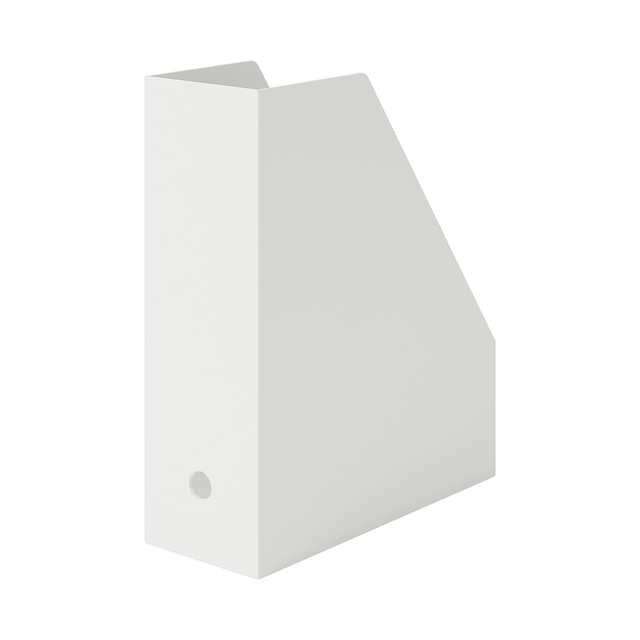 ポリプロピレンスタンドファイルボックス・Ａ４用・ホワイトグレー 約幅１０×奥行２７．６×高さ３１．８ｃｍ