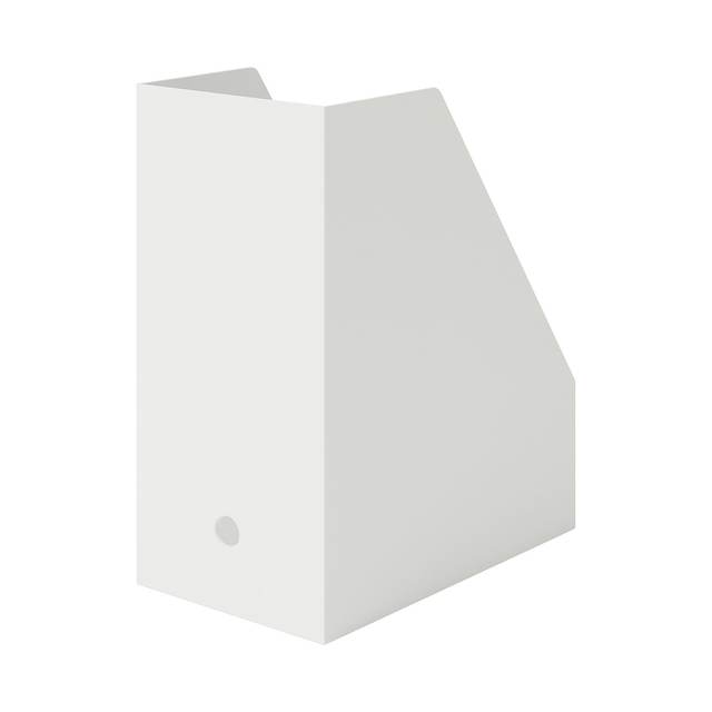 ポリプロピレンスタンドファイルボックス・ワイド・Ａ４用・ホワイトグレー 約幅１５×奥行２７．６×高さ３１．８ｃｍ