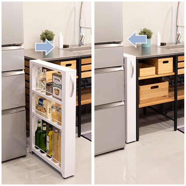 隙間収納ロータイプ(幅10cm 高さ85cm)