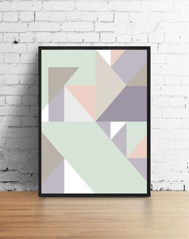 LOVELY POSTERS | TRIANGLES #2 (pastel)