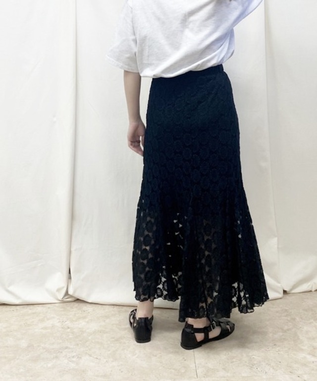 flower lace skirt