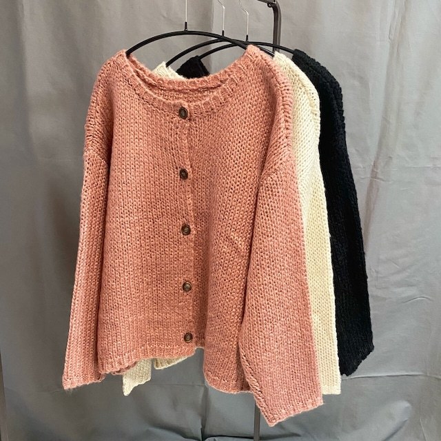 mohair touch 2way knit cardigan