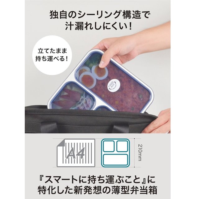 薄型４点ロックお弁当箱”フードマン”