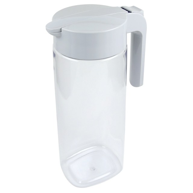 たてよこ置けるワンプッシュ冷水筒 2.1L(グレー)