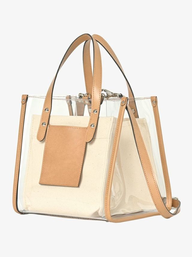 clear tote bag【S】beige