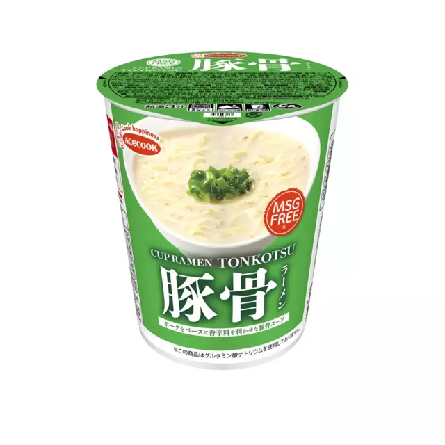 エースコック MSGフリー カップラーメン 豚骨味　12食