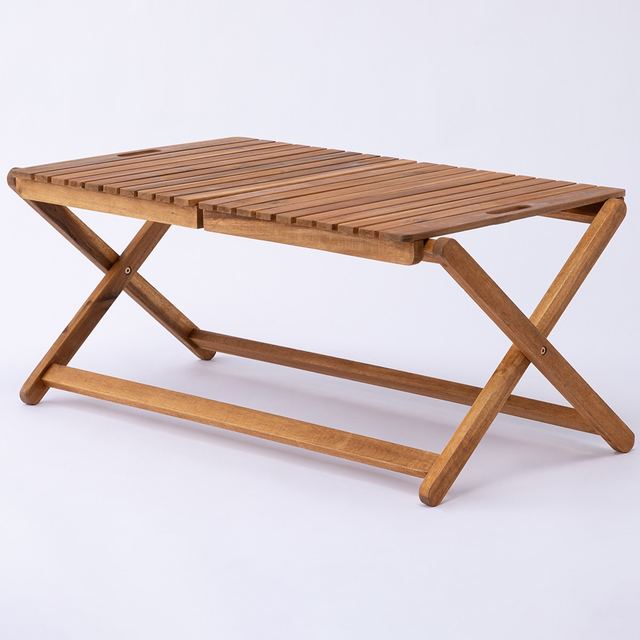 木製折りたたみローテーブル