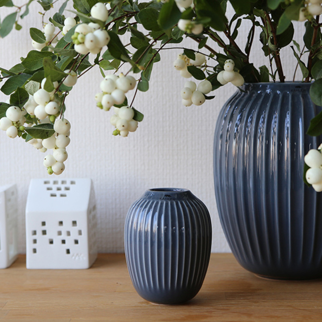 ハンマースホイ フラワーベース ミニ アンスラサイトグレー 花瓶 陶器 日本正規代理店品