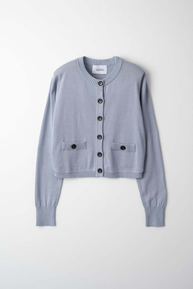All day knit cardigan(Saxe  blue)