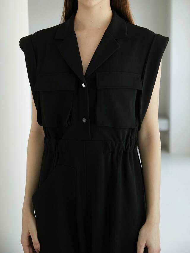 tailored collar rompers