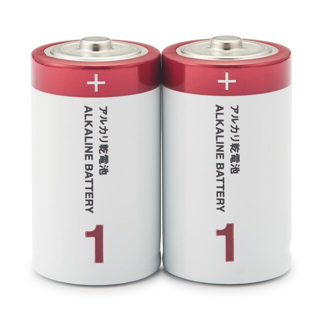 単１アルカリ乾電池（２本）