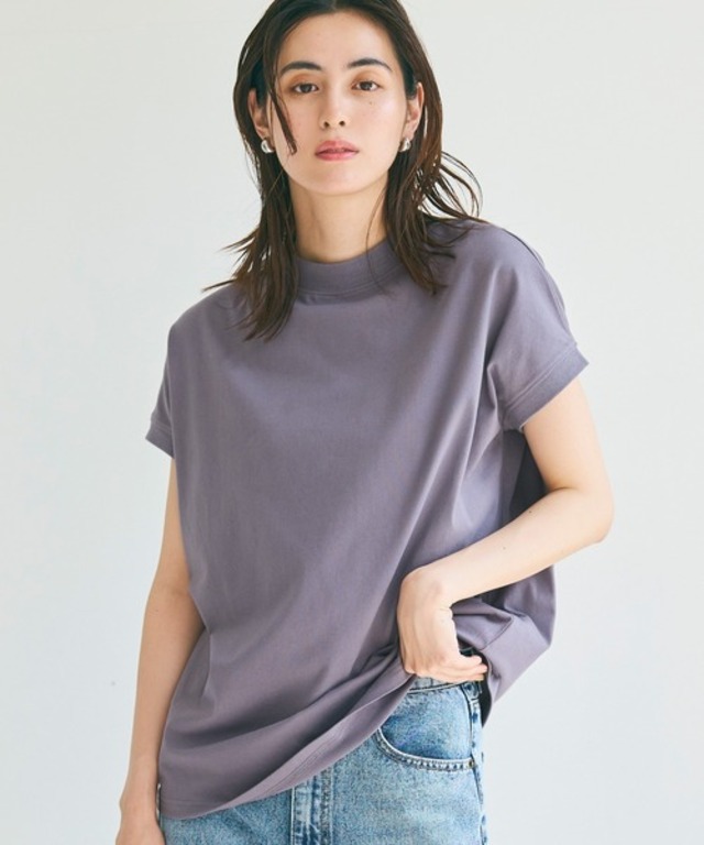 ＼新色追加／フレンチスリーブモックネックTシャツ COTTON from the US