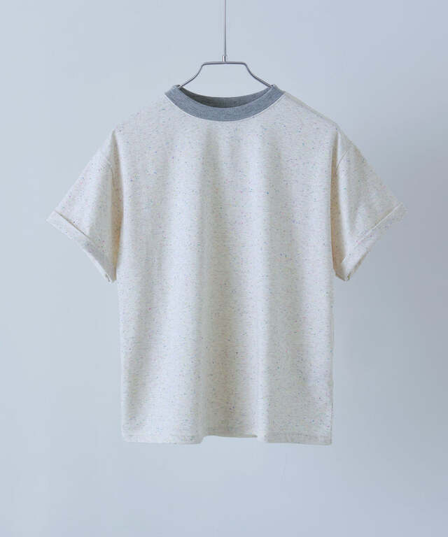 Color nep ringer neck T-shirt