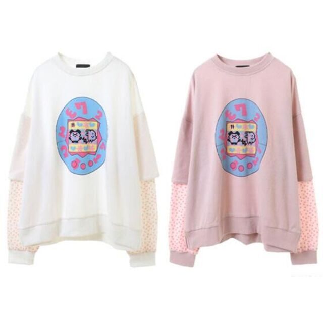 【たまごっち×CANDY STRIPPER】ぺぺっち＆くちぱっち LAYERED TOPS