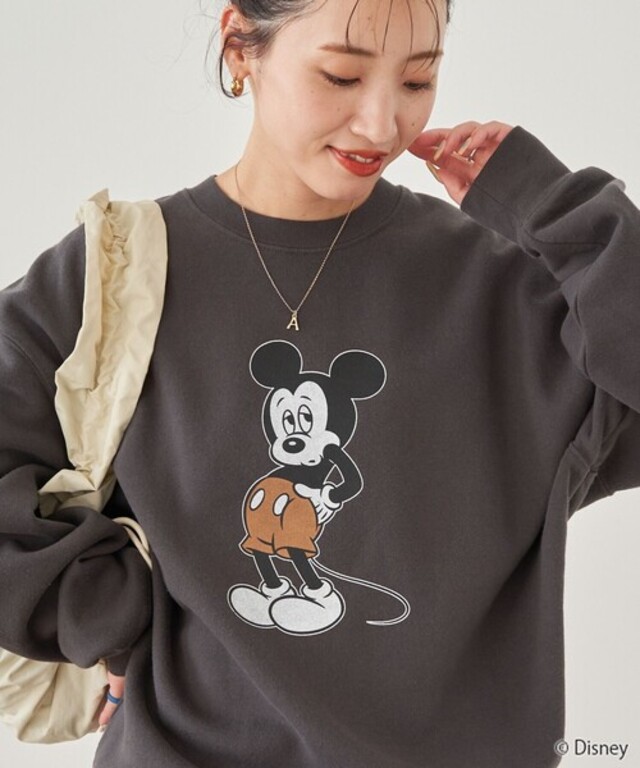 限定展開　別注/Mickey Mouse/ミッキーマウス/前後 プリン トvintage 加工 スウェット