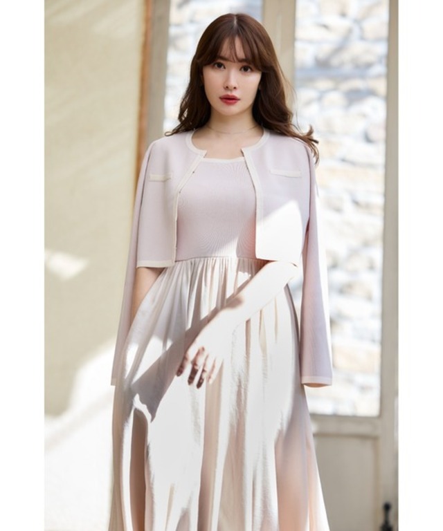 Bicolor Knit Dress Set