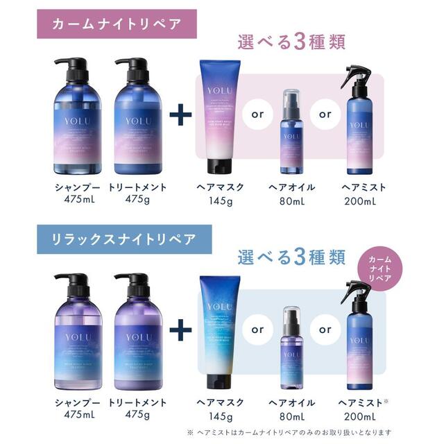 YOLU サクラ　3種類のヘアケアセット