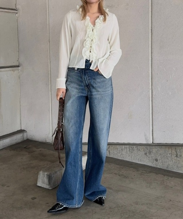 CROSS WAIST WIDE STRAIGHT