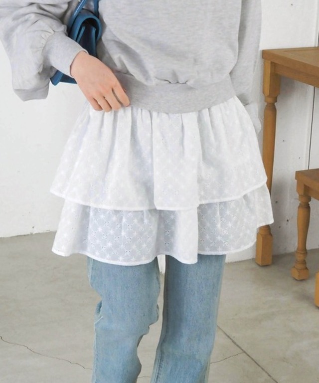 tiptop 【2way】総刺繍コットンキャミスカート