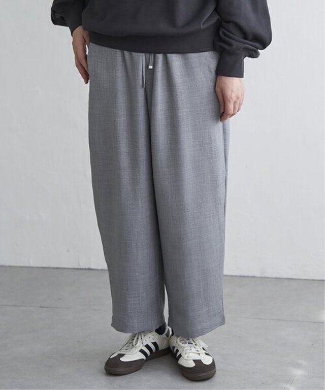 リネンライクツイルバレルパンツ