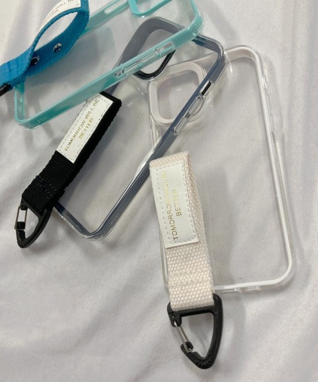カジュアルハンドル・カラビナ付き スマホケース / スマホカバー iPhoneケース