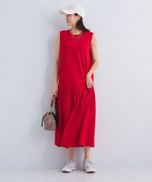 ［size SHORT/TALLあり］カット ティアード ワンピース -UVカット・抗菌-