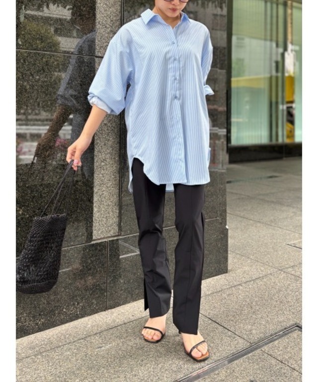 Day and Grade UV素材 ストライプ柄シャツ