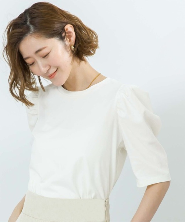 汗染み防止パフスリーブTシャツ