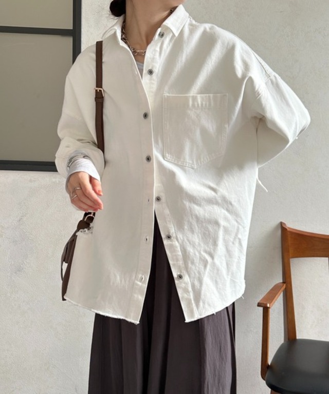ダメージデニムシャツ