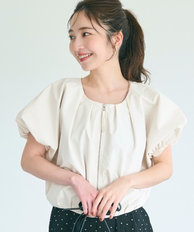 ポリエステルポプリンタックショートジャケット