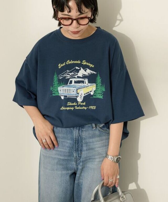 CarプリントTシャツ