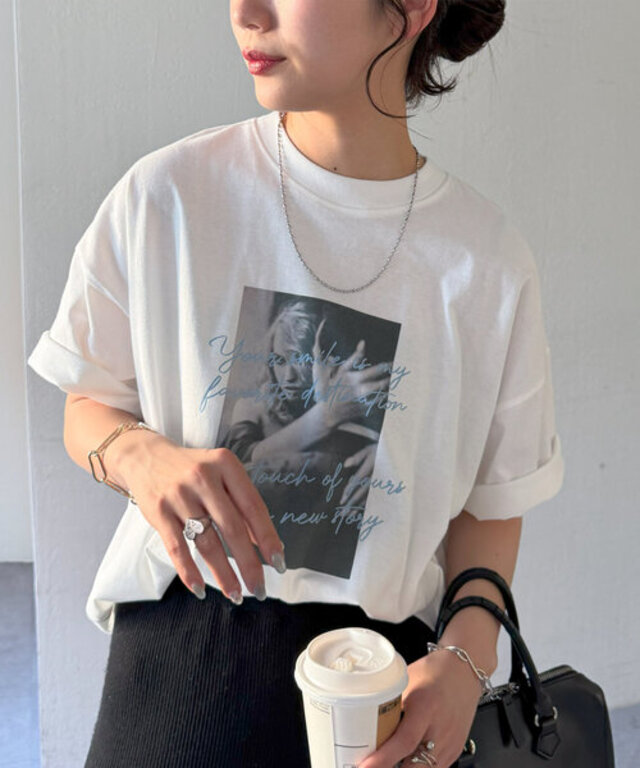 【WEB限定】モノクロロゴカラーポイントビッグ半袖Tシャツ
