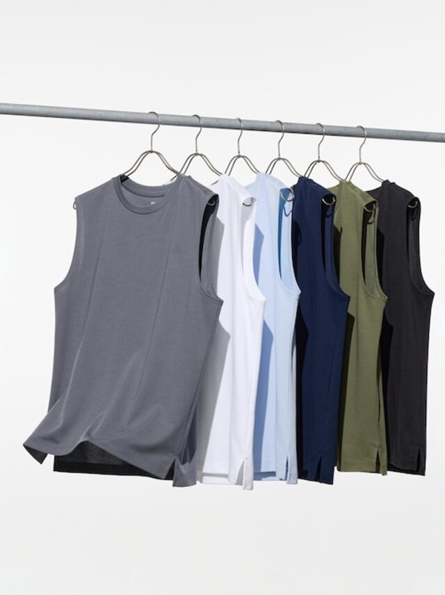 エアリズムコットンノースリーブTシャツ