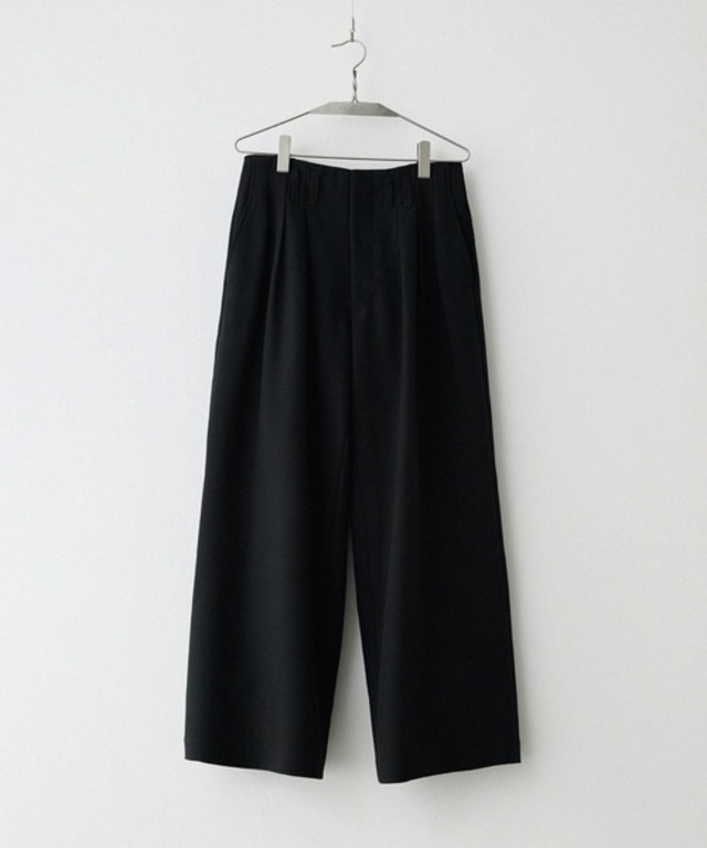 WYM LIDNM SLIGHT FLARE DOUBLE CLOTH BAGGY SLACKS