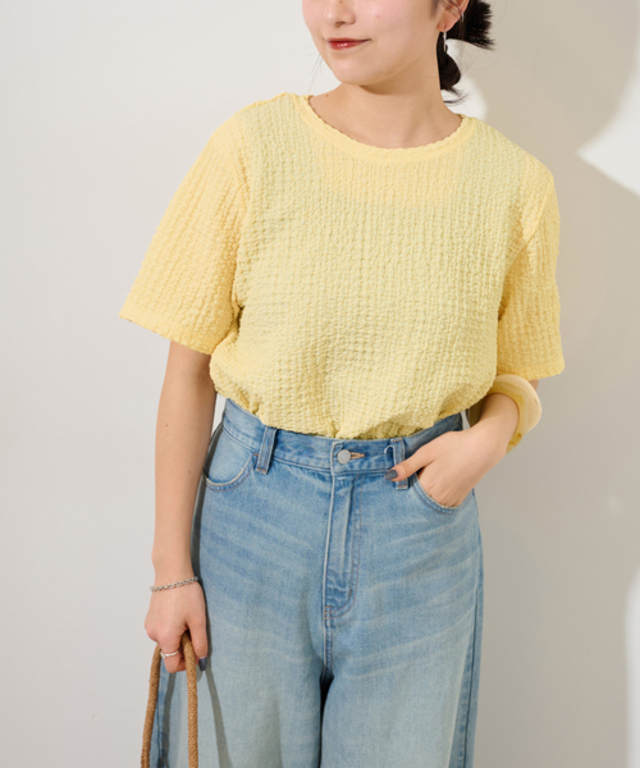 伸縮性素材でリラックス。ポコジャガードTシャツ