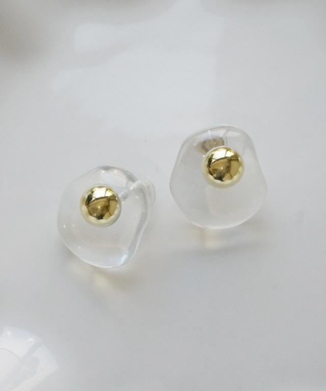 ドロップ アクリル クリア ピアス #