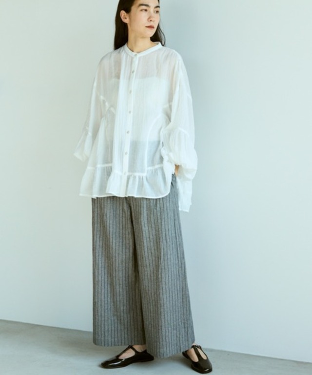 ストライプワイドパンツ