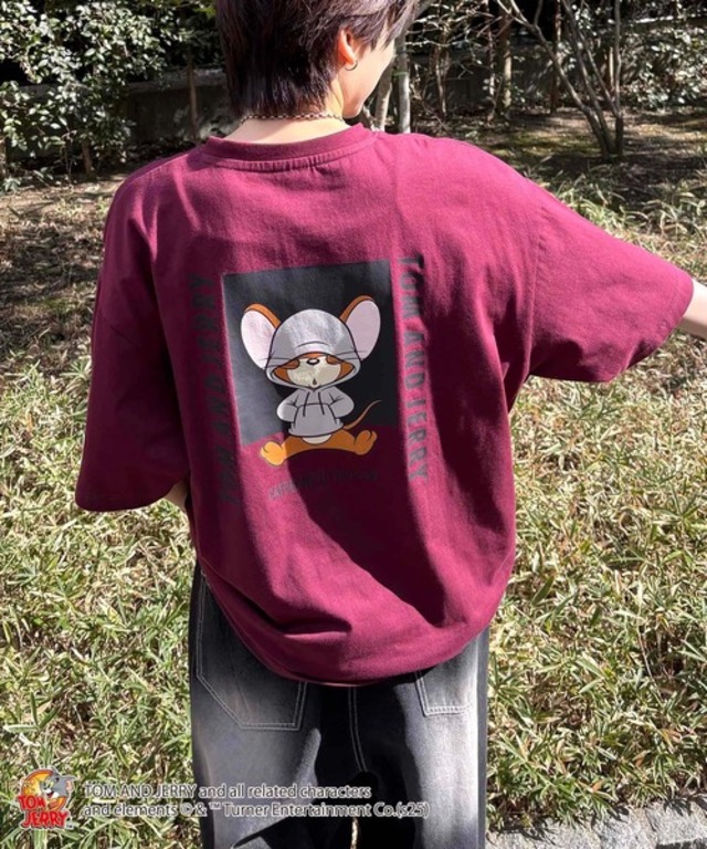 25SS【TOM&JERRY / トムとジェリー】ビッグシルエットバックプリントTシャツ ユニセックス