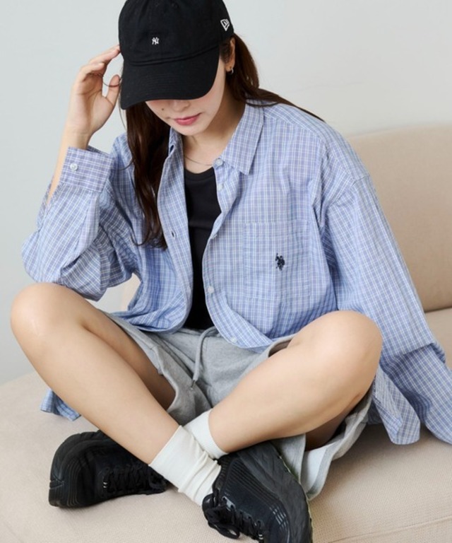 ∴WEGO/【25年春夏 新色追加★】U.S. POLO ASSN.別注ビッグシルエットシャツ