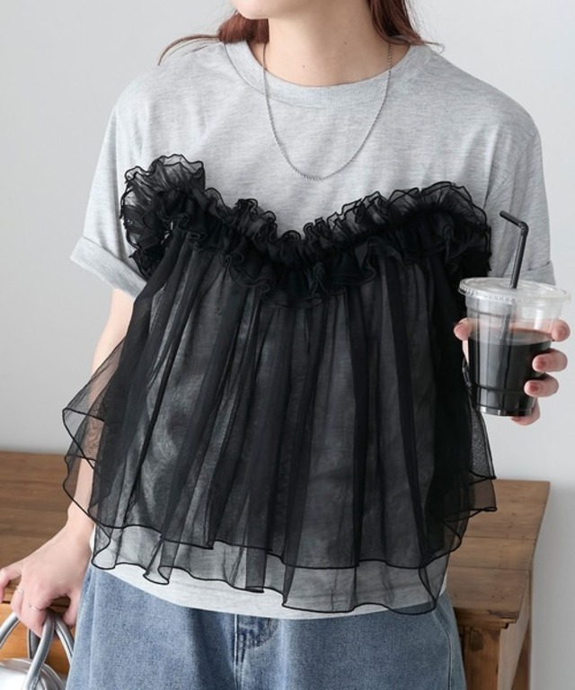 3way チュールビスチェドッキングTEE