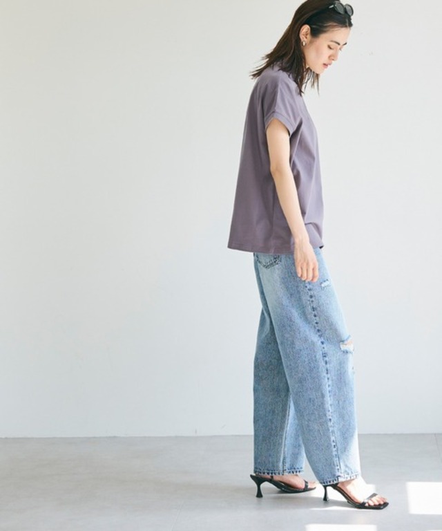 ＼新色追加／フレンチスリーブモックネックTシャツ COTTON from the US