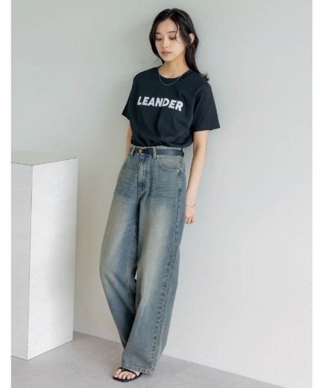 [大人のヘビロテロゴT][接触冷感][UVカット][販売枚数4万枚突破][大きいサイズ有][ 高梨臨さん着用]フロッキーゴシックロゴTシャツ